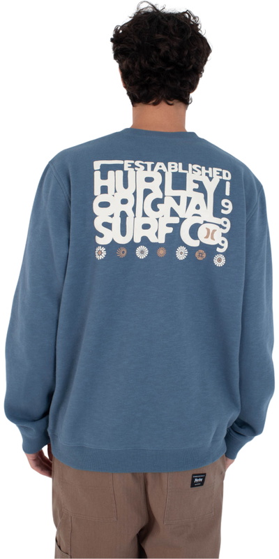 Hurley Mens Graphic Slub Crew