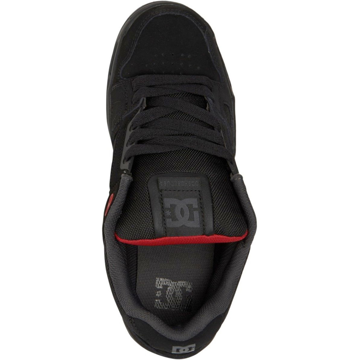2026 DC Shoes Stag Trainers 320188 - Black / Grey / Red - Footwear ...
