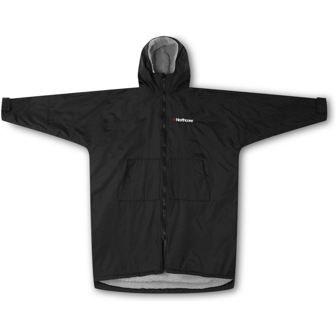 2026 Northcore Beach Basha Sport Long Sleeve Changing Robe / Poncho NOCO24N - Black