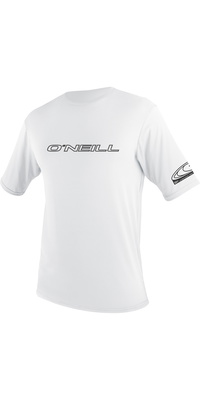 2025 ONeill Mens Basic Skins Short Sleeve Sun Shirt 3402 - White