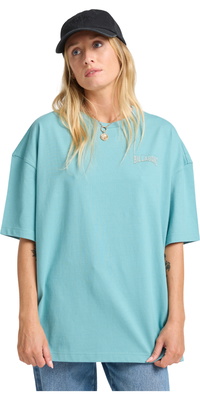 2025 Billabong Womens Reach For Sunshine Short Sleeve T-Shirt EBJZT00478 - Misty Blue