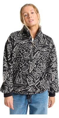2025 Billabong Womens Time Off Pullover Sweatshirt EBJPF00112 - Black Pebble