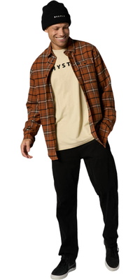 2025 Mystic Mens The Check Shirt 35105.260305 - Golden Brown