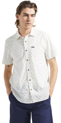 2026 Brixton Mens Charter Print Shirt 01218 - Off White / Multi Diamond Tile