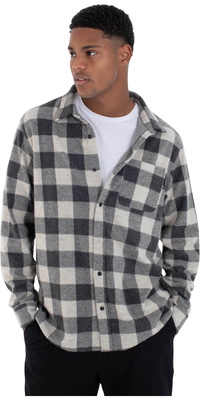 2026 Hurley Mens Axe Knit Flannel Shirt MVSEU00001 - Black