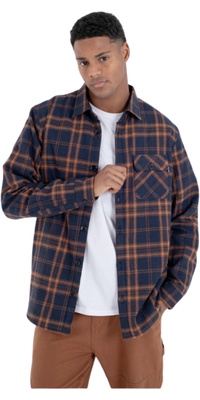 2026 Hurley Mens Axe Sherpa Flannel Shirt MVSEU00004 - Obsidian