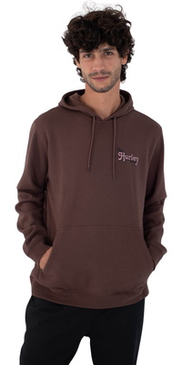 2026 Hurley Mens Makaw PO Hoodie HFA25MMFT05570 - Espresso