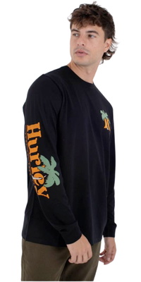 2026 Hurley Mens OZ Long Sleeve Tee HFA25MMTL04310 - Black