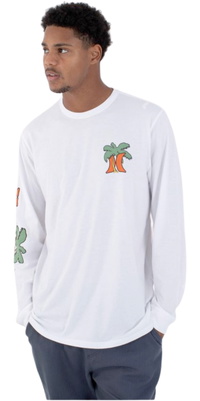 2026 Hurley Mens OZ Long Sleeve Tee HFA25MMTL04310 - White