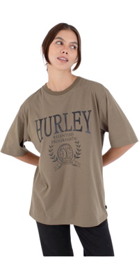 2026 Hurley Womens Rebuild Oversize Fit Tee WTSEU00028 - Taupe