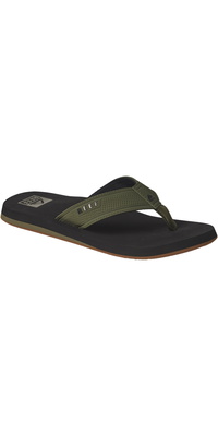 2026 Reef Mens The Layback Sandals CJ4366 - Black / Olive