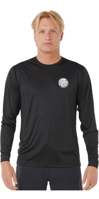 2026 Rip Curl Mens Icons Of Surflite UPF Long Sleeve Rash Vest 162MRV - Black