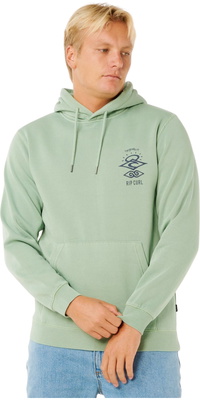 2026 Rip Curl Mens Search Icon Hoodie 0AKMFL - Aloe