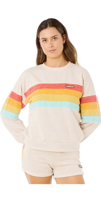 2026 Rip Curl Womens Surf Revival Relaxed Crew 0BEWFL - Oatmeal
