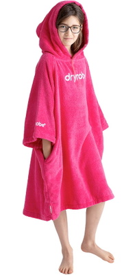 2026 Dryrobe Junior Organic Towel Change Robe ORGANICJTCRHP - Hot Pink