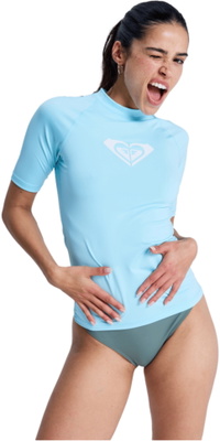 2026 Roxy Womens Whole Hearted Short Sleeve Rash Vest ERJWR03548 - Katydid