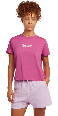 2026 ONeill Womens Essentials Script T-shirt 1850266 - Electric Fuschia