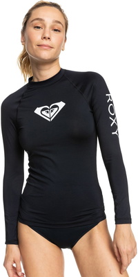 2025 Roxy Womens Whole Hearted Long Sleeve Rash Vest ERJWR03547 - Anthracite
