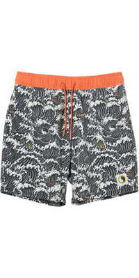 2026 T & C Surf Designs Mens Aloha Elastic 17.5 Beach Short TM7BE-0201 - Black