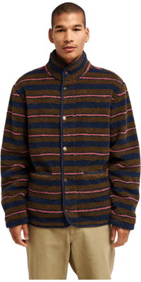 2026 RVCA Mens Westwood Snap Fleece EVYJK00110 - Navy
