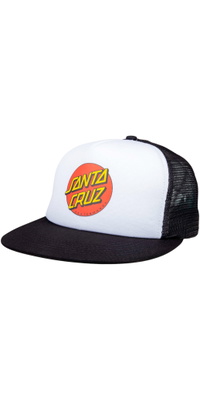 2026 Santa Cruz Mens Classic Dot Meshback Snap SCA-CAP-0115 - White / Black