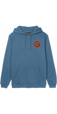 2026 Santa Cruz Mens Classic Dot Chest Hoodie SCA-HDY-10360 - Faded Denim