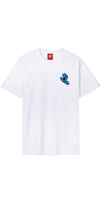 2026 Santa Cruz Mens Screaming Hand Chest T-shirt SCA-TEE-13921 - White