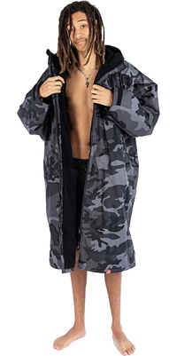 2026 Dryrobe Advance Long Sleeve Change Robe V3 DR104 - Black Camo / Black