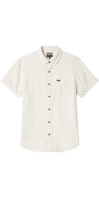 2026 Brixton Mens Charter Slub Shirt 01354-OFWMG - Off White Micro Geo