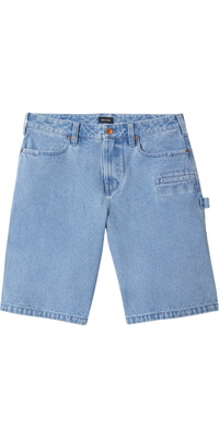 2026 Brixton Mens Builders Carpenter Baggy Short 30050 - Washed Blue Denim