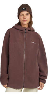 2026 ONeill Womens Must-Have Long Full Zip High Pile Fleece 1350095 - Purple Gray