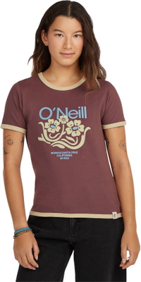 2026 ONeill Womens Originals Front Print T-Shirt 1850277 - Purple Gray