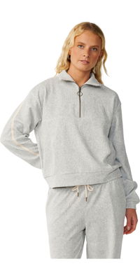 2026 Rip Curl Womens Cosy 3/4 Zip Fleece 0E6WFL - Grey Marle