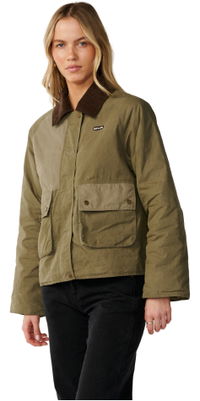 2026 Rip Curl Womens Bossa Nova Waxed Chore Jacket 048WJA - Military Green