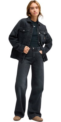 2026 Roxy Womens Salty Horizon Denim Jacket ERJJK03728 - Midnight Vintage