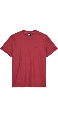 2026 Quiksilver Mens Slub Roundneck T-Shirt EQYKT04391 - Oxblood Red