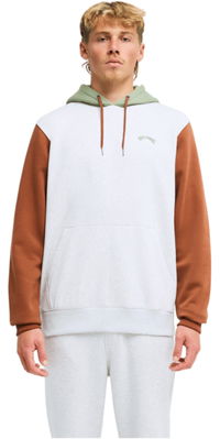 2026 Billabong Mens Arch Block Hoodie EBYFT00155 - Light Grey Heather