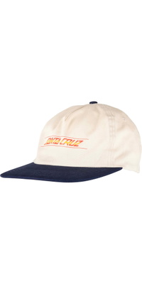 2026 Santa Cruz Mens Classic Fade Strip Snapback SCA-CAP-9566 - Wax Paper / Midnight Blue