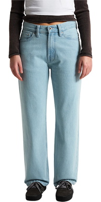 2026 Vans Womens Check 5 Mid Rise Straight Jeans VN001094TTJ - Blue