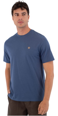 2026 Hurley Mens Printing Press Icon Circle T-shirt MTSEUED0010317 - Grey Teal