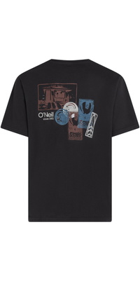 2026 ONeill Mens Originals Back Print T-Shirt 2850387 - Black Out