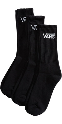 2026 Vans Classic 3pk Crew Socks VN000QBVBLK1 - Black