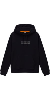 2026 Napapijri Mens Box Logo Hoodie NP0A8BLT9411 - Black Beauty