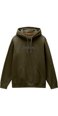 2026 Napapijri Mens Box Logo Hoodie NP0A8BLTG1F - Olive Night