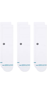 2026 Stance 3 Pack Icon Crew Socks M556D18ICP - White