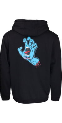 2026 Santa Cruz Mens Screaming Hand Chest Hoodie SCA-HDY-5318 - Black